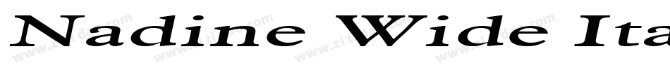 Nadine Wide Italic字体转换